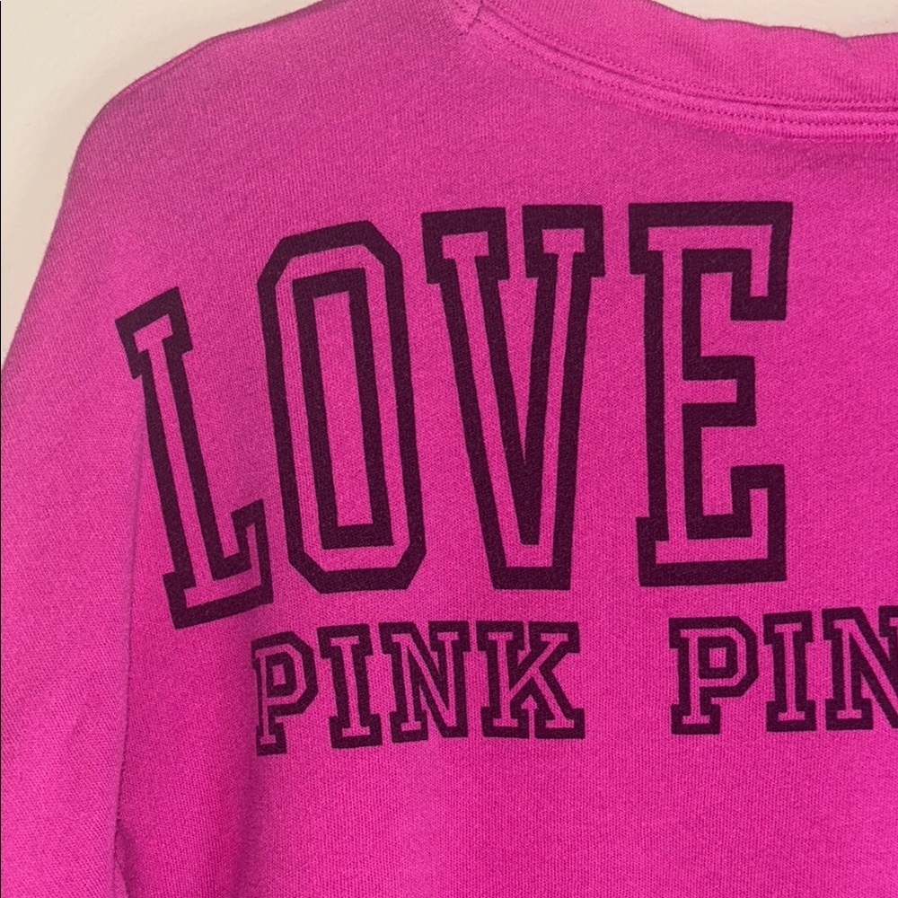 1. PINK Victoria's Secret Fuchsia/Pink Sweatshirt - Picture 3 of 6